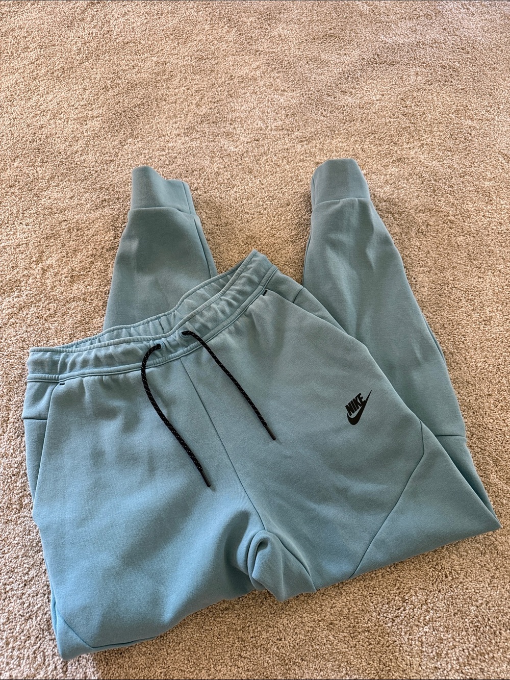 Nike Teal Green Fleece Joggers with Black Logo